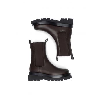 Botine dama CEO-HY7223-1 -  Piele ecologica - Maro