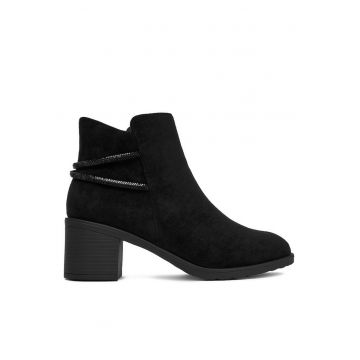 Botine dama CEO-LM9690-T21 -  Textil - Negru