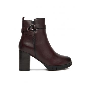 Botine dama  Dalila - piele naturala - visiniu