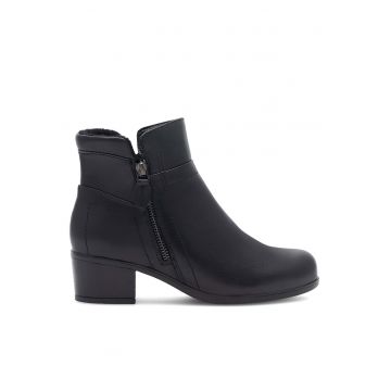 Botine dama  EST-GUSTA-11 - negru - piele naturala