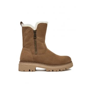 Botine dama -  maro - textil