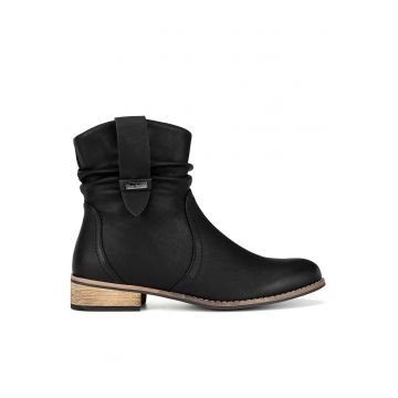 Botine dama -  negru - textil WS23280-01