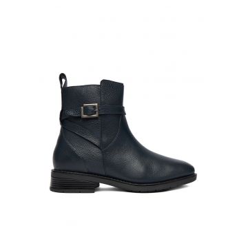 Botine dama  Piele naturala - Bleumarin