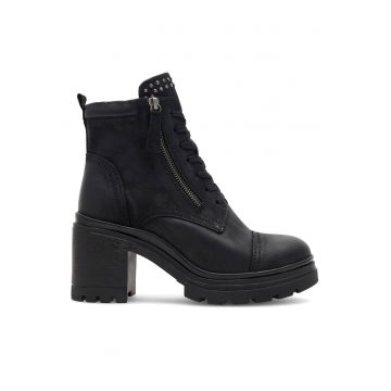 Botine dama -  piele naturala - negru -