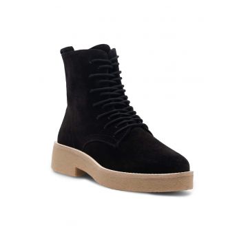 Botine dama -  piele naturala - negru KAP-C1045-01SB