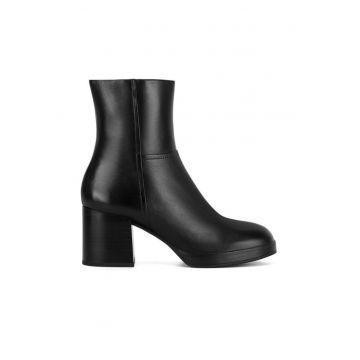 Botine dama  Piele naturala - Negru - Negru