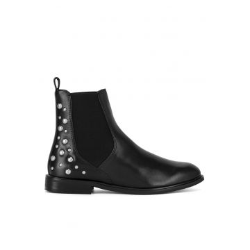 Botine dama -  piele naturala - negru RST-E1008-07SB