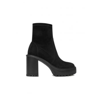 Botine dama  Textil - Negru - Negru