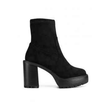 Botine dama WFA3375-1 -  Textil - Negru