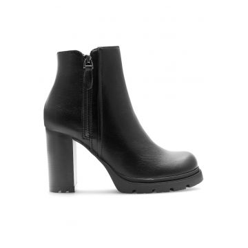 Botine dama WS5881-15 -  Piele ecologica - Negru