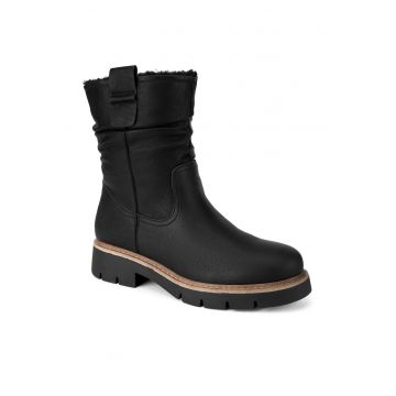 Botine dama WS6329-02 -  Piele naturala - Negru