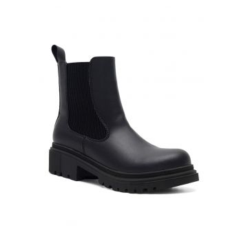 Botine fete -  textil - negru