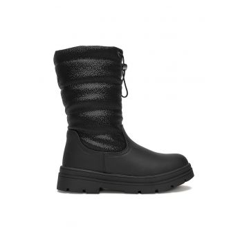 Cizme fete -  textil - negre