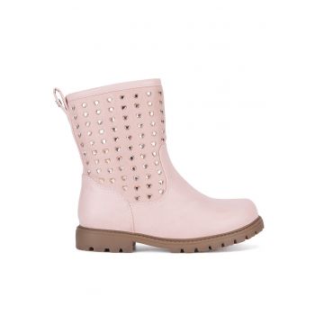 Cizme fete -  textil - roz