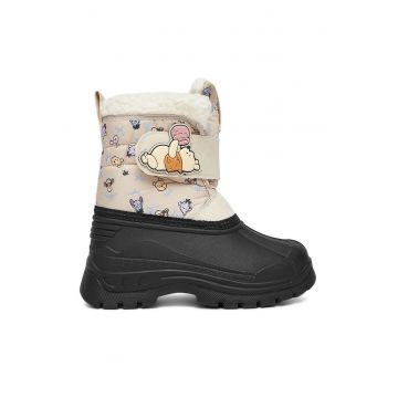 Cizme sport fete -  negru/bej