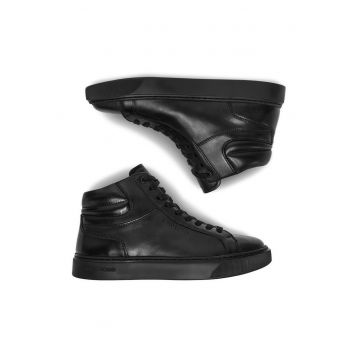 Ghete barbati -  CEO-CRISTO-02 - piele naturala - negru