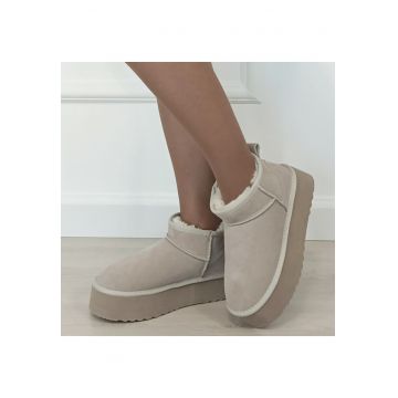 Ghete bej din piele naturala 6391 113 18587