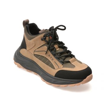 Ghete BITE THE BULLET gri, 58192, din piele naturala