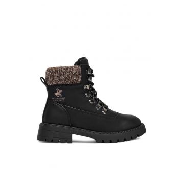 Ghete copii -  fete - negru - material textil