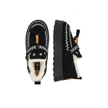 Ghete copii -  negru - tesatura textila - de iarna