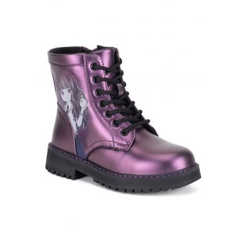 Ghete copii  violet - sintetic