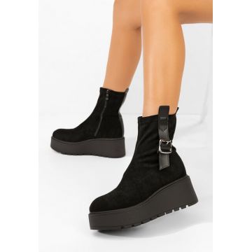 Ghete cu platformă Jeanina negre