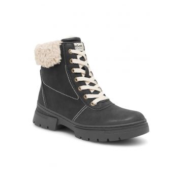 Ghete dama  MIRIAM - piele ecologica - negru -