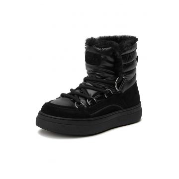 Ghete dama  negru - textil - iarna