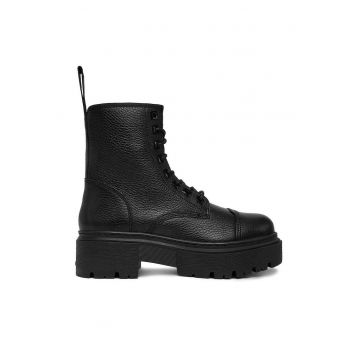 Ghete dama -  piele naturala - negru