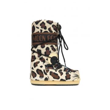 Ghete de zapada copii  imprimeu Leopard - piele ecologica - multicolor -