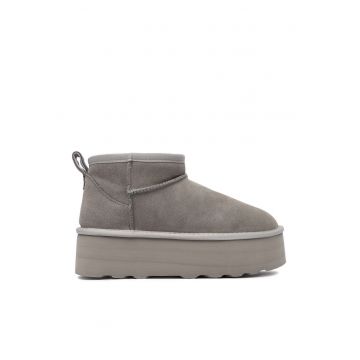 Ghete de zapada dama - piele naturala - gri