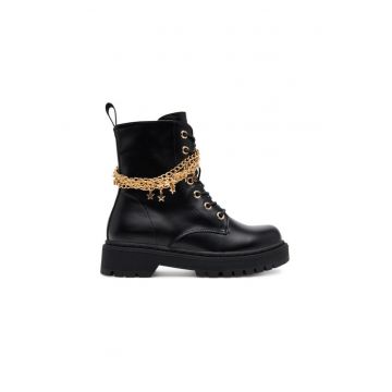 Ghete fete  negru/auriu