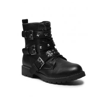 Ghete fete -  piele ecologica - negru -