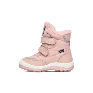Ghete sport fete -  piele naturala - roz/alb