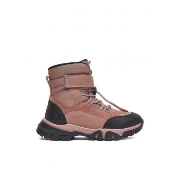 Ghete sport fete -  textil - roz/negru