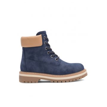 Botine dama -  590558816088536 - Piele ecologica - Bleumarin