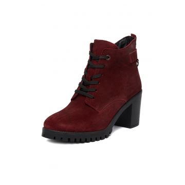 Botine dama -  bordeaux - piele naturala CEO-WI23-LUM-02