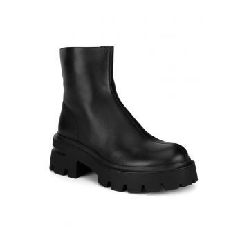 Botine dama C-WFA3116-1Z -  Piele naturala - Negru -