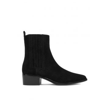 Botine dama -  din piele naturala - negru