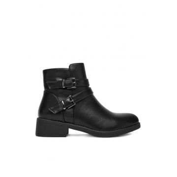 Botine dama  LZP05 - negru - sintetic