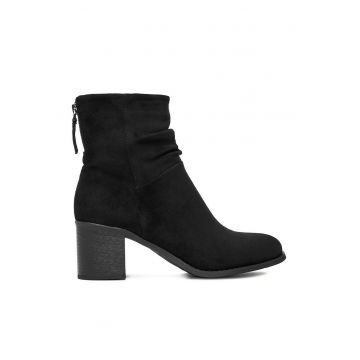 Botine dama -  model Jenny - negru - textil