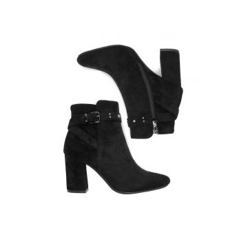 Botine dama -  negru - cu toc -