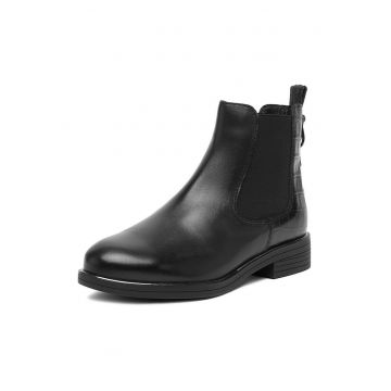 Botine dama -  piele naturala - negru CEO-RST-56006-01
