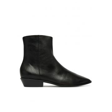 Botine dama  Rona - negru - piele naturala