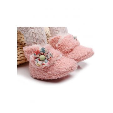 Cizmulite Floricica - SuperBaby - Model AL 24871 - 3-6 luni - Fete - Roz -