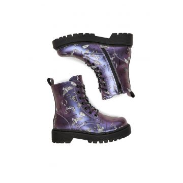 Ghete copii  violet - tesatura sintetica