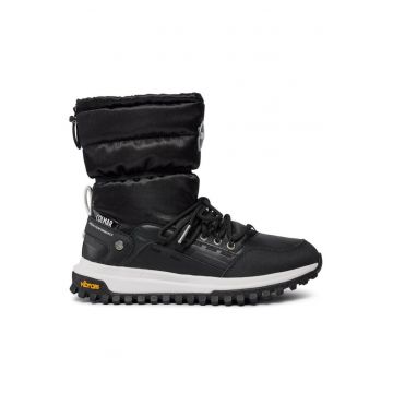 Ghete dama  303746353 - Piele naturala/Textil - Negru