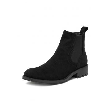 Ghete dama -  botine negru - textil -
