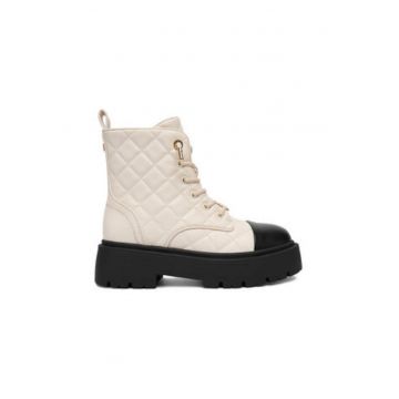 Ghete dama  model CEO-INAS-01 - bej - cu fermoar - tesatura