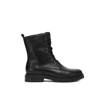 Ghete dama  negru - piele naturala